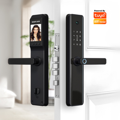 指紋のTuya Wifiのカメラのスマートなデジタル理性的なドア ロックが付いているスマートなドア ロック
