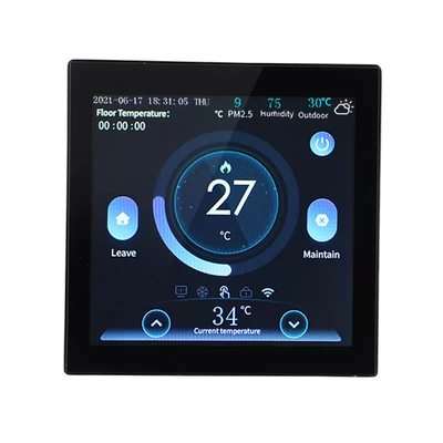 色スクリーン4.0インチの表示スマートな部屋のサーモスタットのTuya Wifiの床暖房