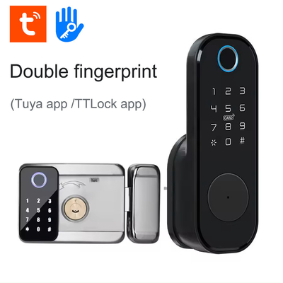 グロマーケット アパート トイヤ スマートドアロック 盗難防止 デジタル パスワード Ttlock アプリ コントロール ゲート ダブル スマート フレーム 指紋ロック