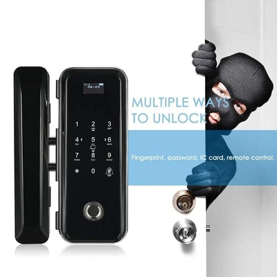 グロマークレット スマート ツヤ Wifi ガラスドアロック 指紋 デジタルキーボード パスワードロック インテリジェント リンク リモート 解錠