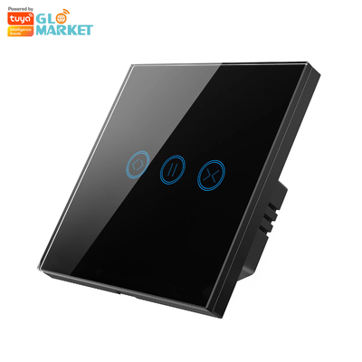 グロマーケット ツヤ WiFi スマートタッチスクリーンカーテンスイッチ ローリングシャッター ドアスイッチ 電気カーテンパネル APP リモコン