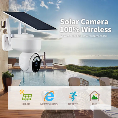 Wifi 2MPのスマートな太陽カメラの保証屋外の低い電力防水PTZのカメラ