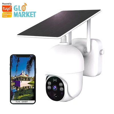 太陽エネルギーのTuyaのスマートなカメラ1080P HDの対面声の通話装置PIRの動き検出のカメラ