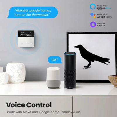 Tuya理性的なWifiのサーモスタットのリモート・コントロール電気床暖房スイッチ