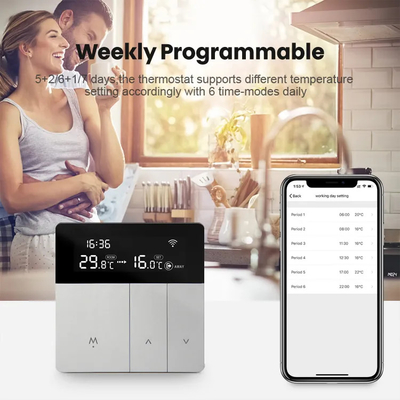 Tuya理性的なWifiのサーモスタットのリモート・コントロール電気床暖房スイッチ