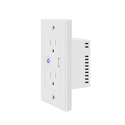 Tuya 2.4GHz Wifiの壁コンセントの1つのUSBポートが付いている電気スマートなプラグのソケット