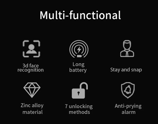 Tuya 3Dの顔認識のスマートなWifiのドア ロックのキャッツ・アイの広角のカメラのZigbeeのドア ロック