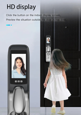 Tuya 3Dの顔認識のスマートなWifiのドア ロックのキャッツ・アイの広角のカメラのZigbeeのドア ロック