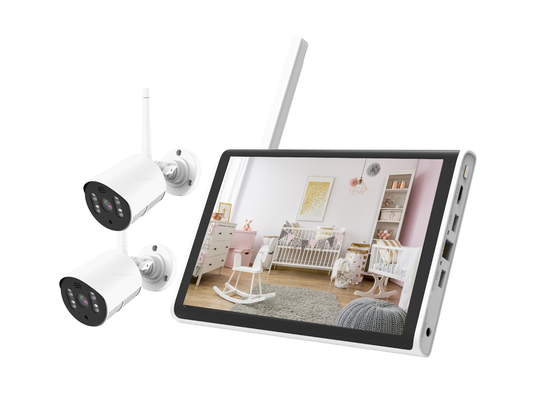 GlomarketスマートなTuya Wifi NVRのキット4CHのカメラ1080P 10.1のインチLCD NVRのキット