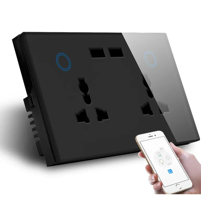 Tuyaスマートな家のWiFiスイッチ壁の二重ソケットの現在の監視USBの充電器のソケット