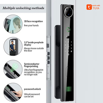 4200mah 大型リチウム電池 猫の目監視カメラ付き インテリジェントドアロック