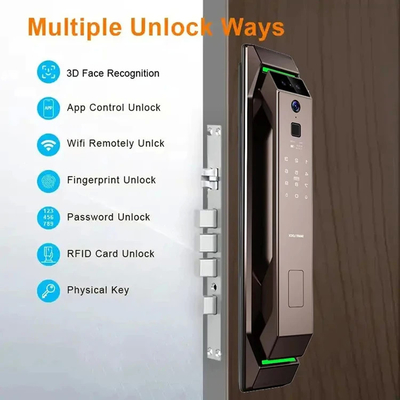 グロマーケット 3D 顔認識 指紋 ツヤ Wifi デジタル スマートロック