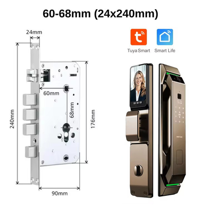 グロマーケット 3D 顔認識 指紋 ツヤ Wifi デジタル スマートロック