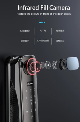 高品質のインテリジェント顔認識ドアロック 6つの解錠方法をサポートします