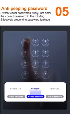 ホットセール 顔認識とアクティブインターフォン付き 黒のスマートドアロック