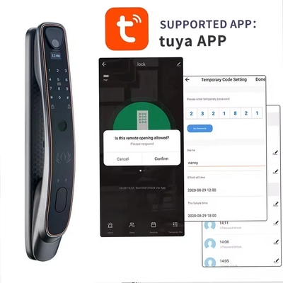 トウヤ 顔認識 インテリジェント ドアロック WiFi/ジグビー 指紋/指静脈 猫の目を捉えるオプション