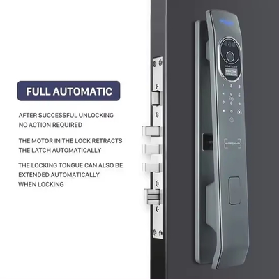 グロマーケット ツヤ スマートドアロック 3D顔認識 自動スマートロック カメラ付き スマートバイオメトリック セキュリティ ドアロック