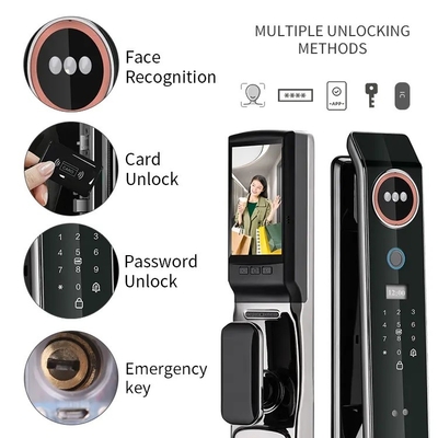 グロマーケット 工場価格 Wifi アプリ スマートドアロック 顔認識 バイオメトリック指紋 セルラドゥラ サポート インターコン機能