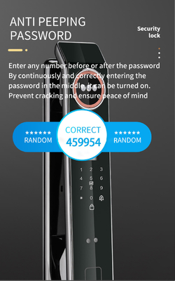 グロマーケット 工場価格 Wifi アプリ スマートドアロック 顔認識 バイオメトリック指紋 セルラドゥラ サポート インターコン機能
