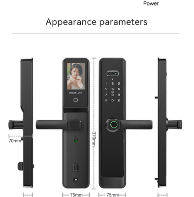 グロマーケット ツヤ Wifi スマートロック アルミ 木製 ドア 顔認識 パームプリント バイオメトリック 指紋 デジタル スマートロック