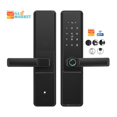 グロマークレット ツヤ Wifi スマートドアロック カットアイ デジタルロック 電子指紋ドア スマートホーム