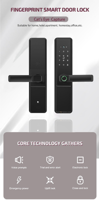 グロマークレット ツヤ Wifi スマートドアロック カットアイ デジタルロック 電子指紋ドア スマートホーム