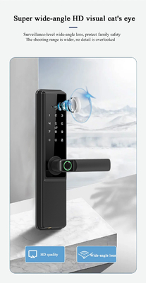 グロマークレット ツヤ Wifi スマートドアロック カットアイ デジタルロック 電子指紋ドア スマートホーム