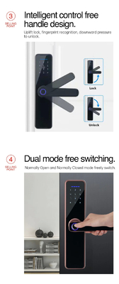 グロマーケット Wifi Tuya スマートドアロック アルミ指紋 パスワード カードキー 解錠 バイオメトリック デジタル スマートロック