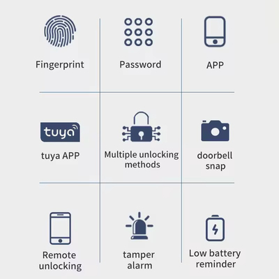 グロマーケット Wifi バイオメトリック 電子 トゥヤ アプリ リモート スマートロック スマート指紋 ドアロック 猫の目