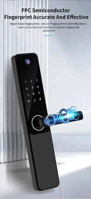 グロマークレット ツヤ Wifi 指紋 デジタル パスワード インテリジェント ドアロック リモコン コントロール ロック スマート カメラ付き