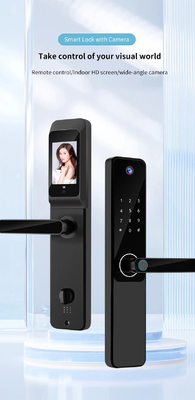 グロマークレット ツヤ Wifi 指紋 デジタル パスワード インテリジェント ドアロック リモコン コントロール ロック スマート カメラ付き