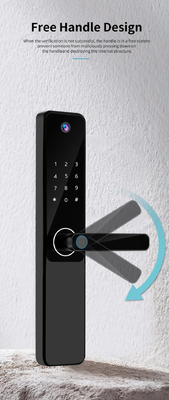 グロマークレット ツヤ Wifi 指紋 デジタル パスワード インテリジェント ドアロック リモコン コントロール ロック スマート カメラ付き