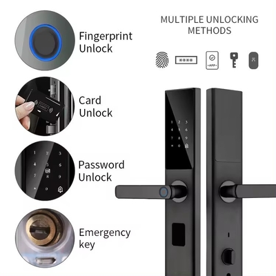グロマークレット ツヤ スマート WiFi デジタル ドアロック コード RFID IC カード スマートフォン アプリ 解錠 バイオメトリック 指紋 スマートロック