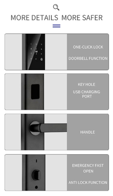 グロマークレット ツヤ スマート WiFi デジタル ドアロック コード RFID IC カード スマートフォン アプリ 解錠 バイオメトリック 指紋 スマートロック