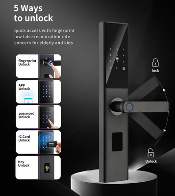 グロマークレット ツヤ スマート WiFi デジタル ドアロック コード RFID IC カード スマートフォン アプリ 解錠 バイオメトリック 指紋 スマートロック