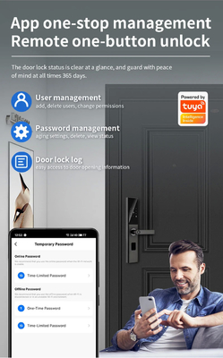 グロマークレット ツヤ スマート WiFi デジタル ドアロック コード RFID IC カード スマートフォン アプリ 解錠 バイオメトリック 指紋 スマートロック