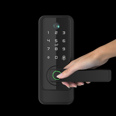 グロマーケット ツヤ Wifi キーレス デッドボルト ロック セラダラス 電動 ハンドル 玄関 ロック キーパッド スマート 指紋 デジタル ロック