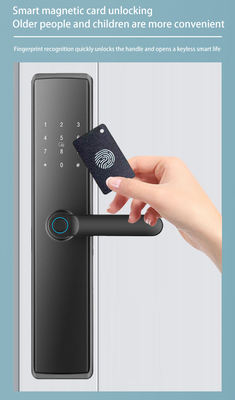 グロマーケット アパートルームロック 指紋 スマート ドアロック パスワード 鍵なし アプリ コントロール デジタル ドアロック