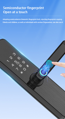 グロマーケット ツヤ スマート ドアロック ベッドルーム ホーム デジタル バイオメトリック 指紋 インテリジェント ハンドル 電子ロック