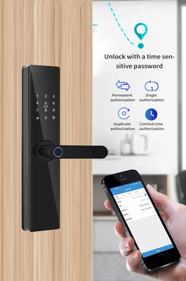 グロマーケット ツヤ TTロック 指紋 デジタル パスワード アパート 家庭 部屋 セルラドゥラス インテリジェントス セキュリティ スマート 木製 ドアロック