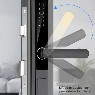 スマートチューヤ 防水ドアロック スライディングドア 指紋 パスワード リモコン ハンドル 電子 知的ロック