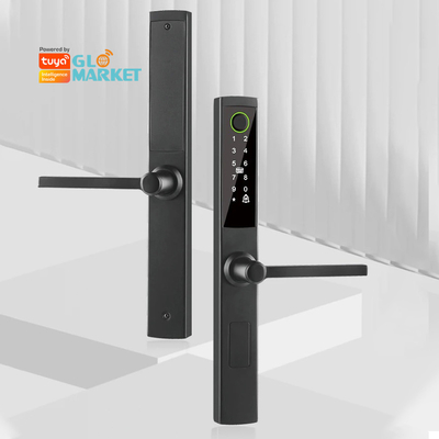 グロマーケット 壊れた橋 スマートロック ハイエンド インテリジェンス 亜鉛合金 ツヤ Wifi 指紋 防水ドアロック