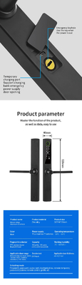 グロマーケット 壊れた橋 スマートロック ハイエンド インテリジェンス 亜鉛合金 ツヤ Wifi 指紋 防水ドアロック