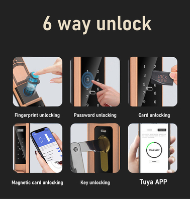 グロマークレット 庭 ビラ ゲート 鍵 高セキュリティ 防水 インテリジェント 二重指紋 パスワード スマートロック