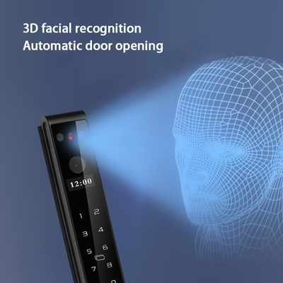 グロマーケット 屋外電気鍵なし 3D顔認識 トゥヤ デジタル パスワードカード ドアロック 防水指紋 スマートロック