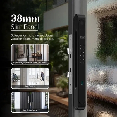 グロマーケット 屋外防水 Ip68 デジタル 電子 トゥイア スマート 鍵 指紋 アルミ スチール スライドガラス ドアロック