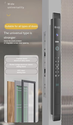 Glomarket 自動3Dフェイススマートロック セキュリティカメラ バイオメトリック指紋 スライディングドア ツヤ スマートドアロック
