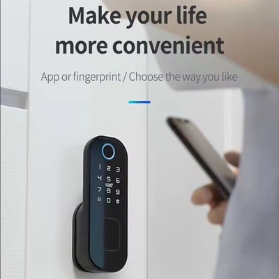 グロマークレット スマートホーム 防水 スマート 電気 リム ロック ツヤ APP コントロール WIFI 屋外ゲート ドア 指紋 スマート ロック