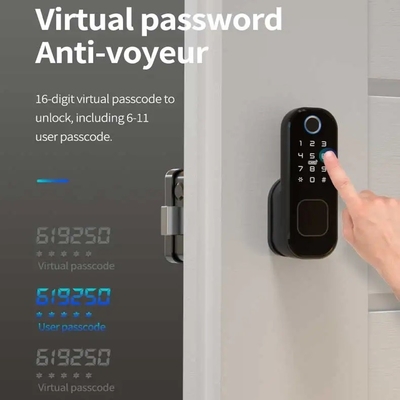 グロマークレット スマートホーム 防水 スマート 電気 リム ロック ツヤ APP コントロール WIFI 屋外ゲート ドア 指紋 スマート ロック