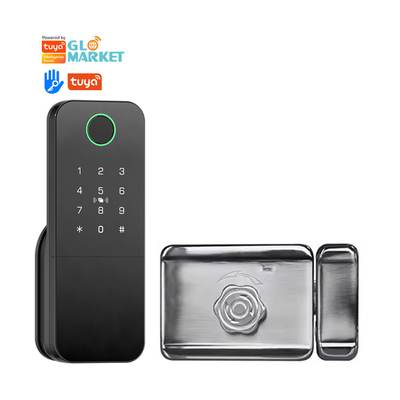 グロマーケット 屋外電子 スマート指紋 パスワード デジタルロック ツヤ ツトロック スマートドアロック